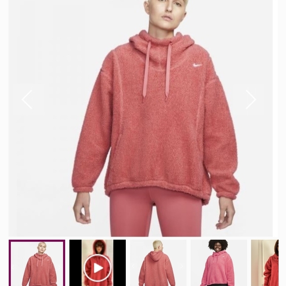 Nike Tops - Nike Women's Pink Fleece Hoodie